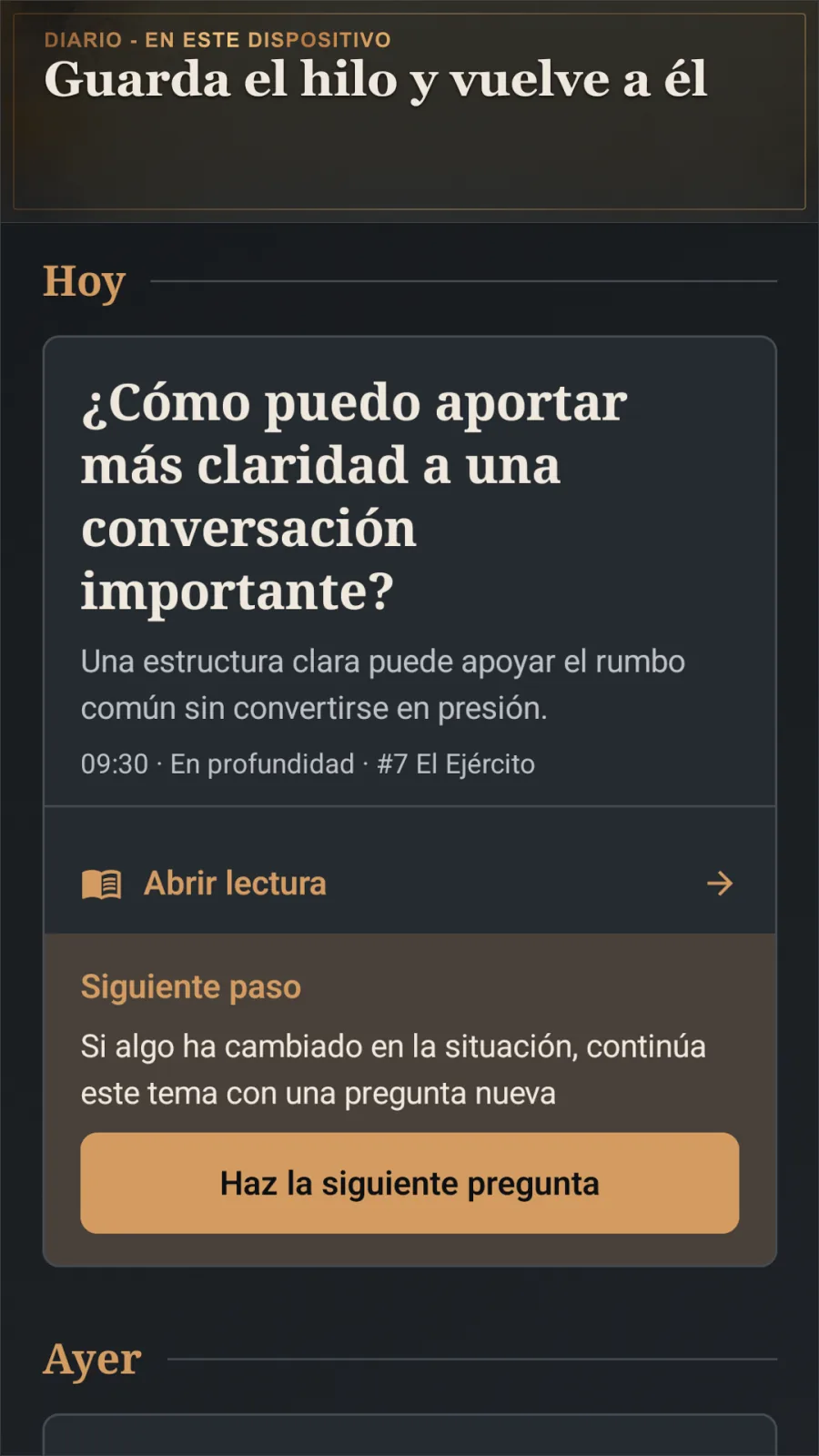 Entrada local del Diario en I Ching Dialogue