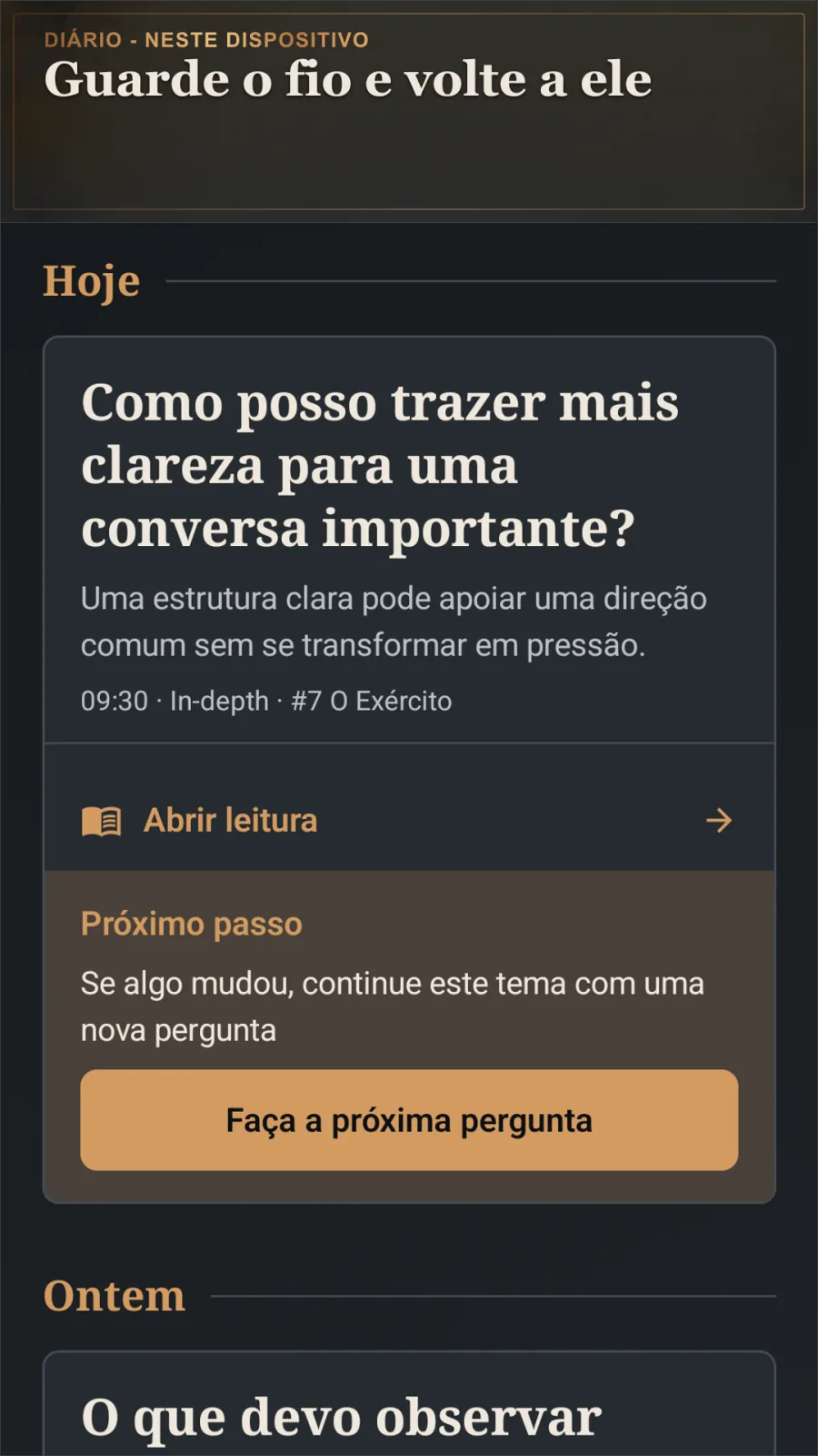 Registro local do Diário no I Ching Dialogue